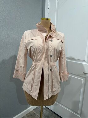 Milano Light Pink Utility Jacket with Cinched Waist